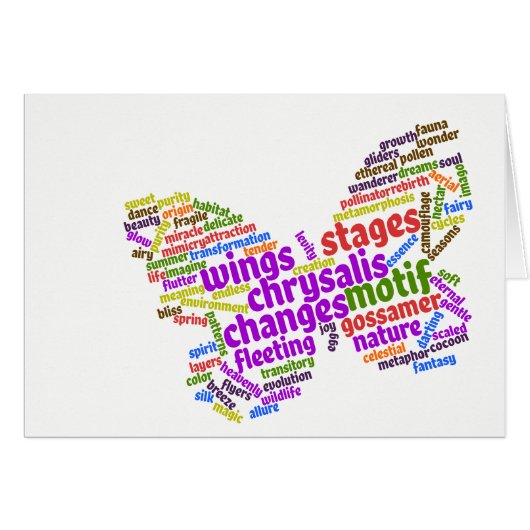 Inspirerend Elegant Butterfly Label Cloud (Voorkant Horizontaal)