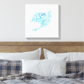 Inspirerend Elegant Dove of Peace Label Cloud Canvas Afdruk (Insitu (Slaapkamer))