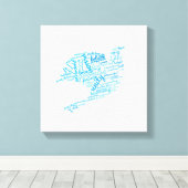 Inspirerend Elegant Dove of Peace Label Cloud Canvas Afdruk (Insitu (Houten vloer))
