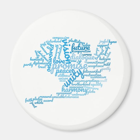 Inspirerend Elegant Dove of Peace Label Cloud Magneet (Voorkant)