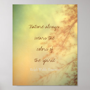 inspirerend Emerson citeert natuur kunst Poster