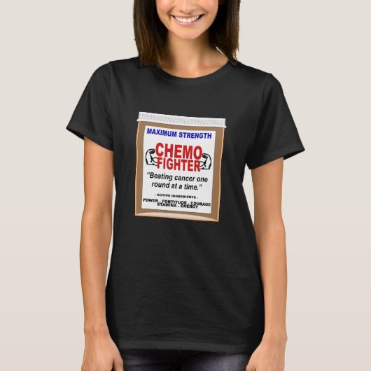 Inspirerend en Funny Chemo Fighter T-Shirt (Voorkant)