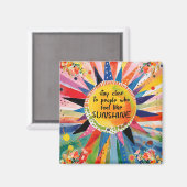 Inspirerend en kleurrijke vriendschap Magnet Magneet (Voorkant / Achterkant)