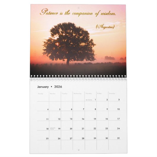 Inspirerend en Motivatie citaten geïllustreerd Kalender (Jan 2026)