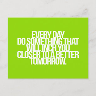 Inspirerend en motivatie koersen briefkaart