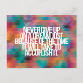 Inspirerend en motivatie koersen briefkaart (Voorkant)