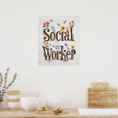 Inspirerend en Motivatie maatschappelijk werkers Poster (Keuken)