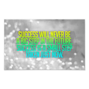 Inspirerend en motivatie noteringen foto afdruk