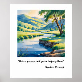 Inspirerend en rustig poster