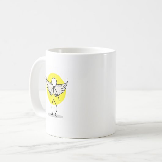 Inspirerend Engel 11oz koffie mok (Voorkant links)