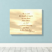 Inspirerend Engel zegen gedicht kunst canvas Afdruk (Insitu (Houten vloer))