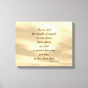 Inspirerend Engel zegen gedicht kunst canvas Afdruk