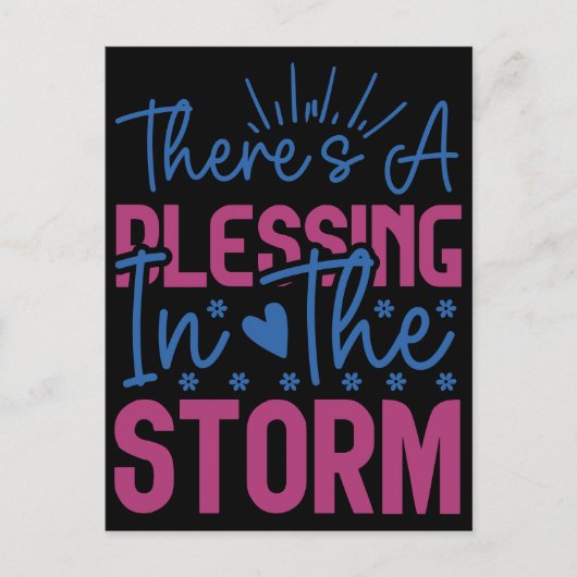 Inspirerend Er is een zegen in het Storm Briefkaart (Voorkant)