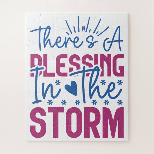 Inspirerend Er is een zegen in het Storm Legpuzzel (Verticaal)
