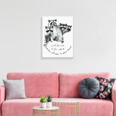 Inspirerend Familie altijd in Uw Citaat van het Ha Canvas Afdruk (Insitu (Woonkamer))