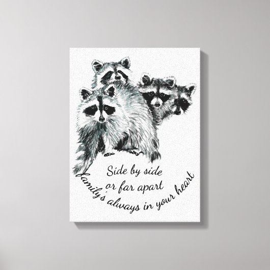 Inspirerend Familie altijd in Uw Citaat van het Ha Canvas Afdruk (Voorkant)