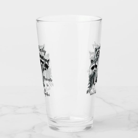 Inspirerend Familie Quote Schattigee Wasberen Dier Glas (Links)