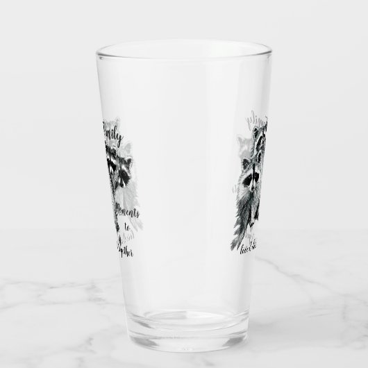 Inspirerend Familie Quote Schattigee Wasberen Dier Glas (Rechts)