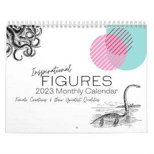 Inspirerend figuren Maandelijkse wandkalender 2023 Kalender