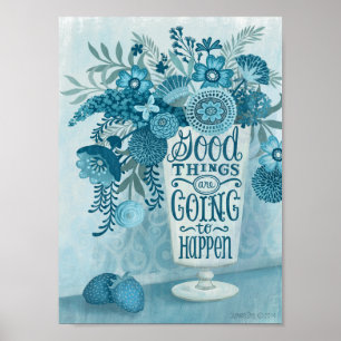 Inspirerend Floral Poster