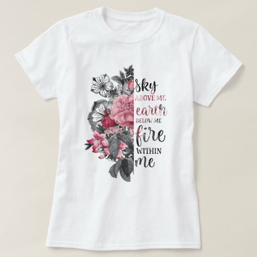 Inspirerend Floral T-shirt (Design voorkant)