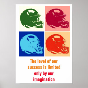 Inspirerend Football Unieke Kunstwerk Pop kunst Poster