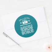 Inspirerend fotograaf Leven als fotografie Ronde Sticker (Envelop)