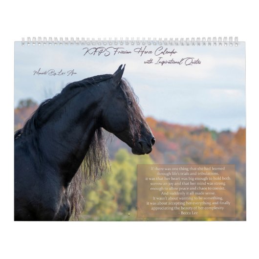 Inspirerend Friesian Horse Calendar Kalender (Hoes)