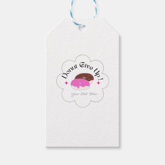 Inspirerend Funny Custom Donut Cadeaulabel (Voorkant)