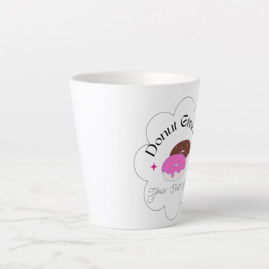 Inspirerend Funny Custom Donut Latte Mok (Voorkant)