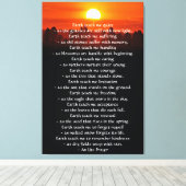 Inspirerend gebed, Aarde leert me Canvas Afdruk (Insitu (Houten vloer))