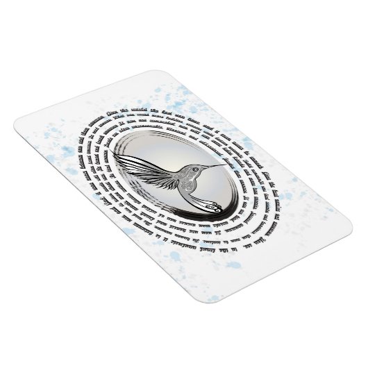 Inspirerend gebed kolibrie inkt waterverf magneet (Rechterzijde)