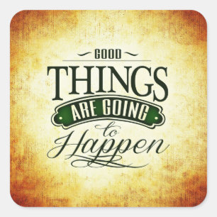 Inspirerend gebruikmakend CitaatBericht Typografie Vierkante Sticker