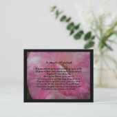 Inspirerend gedicht briefkaart (Staand voorkant)