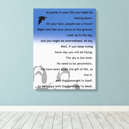 Inspirerend gedicht - Canvas (Insitu (Houten vloer))