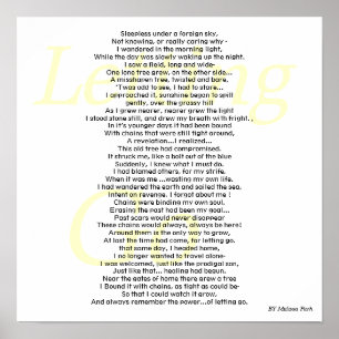 Inspirerend gedicht over loslaten van Melissa Park Poster