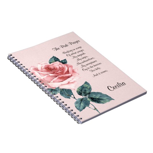 Inspirerend gedicht van hoop en genezing notitieboek (Rechterzijde)