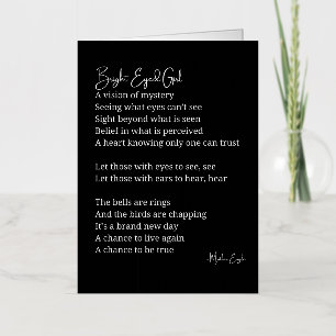 Inspirerend Gedicht voor Meisje met Heldere Ogen Folie Wenskaart