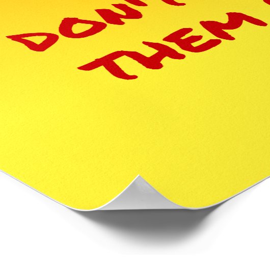 Inspirerend geeft geen afstand van positieve houdi poster (Hoek)