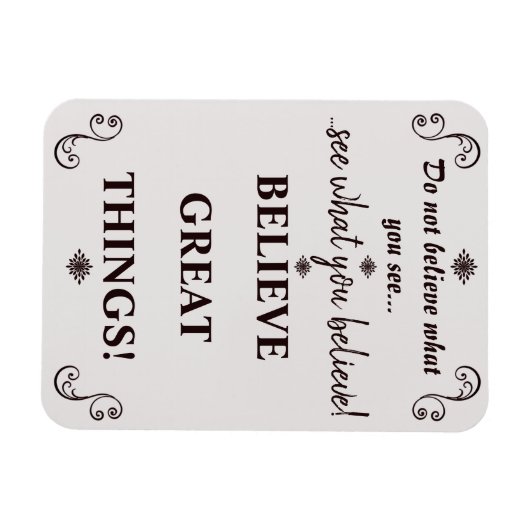 Inspirerend geloof in het citaat van geweldige din magneet (Horizontaal)