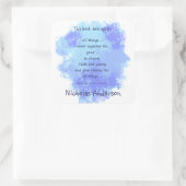 Inspirerend geloofsbijbel geschriften Bookplate Vierkante Sticker (Tas)