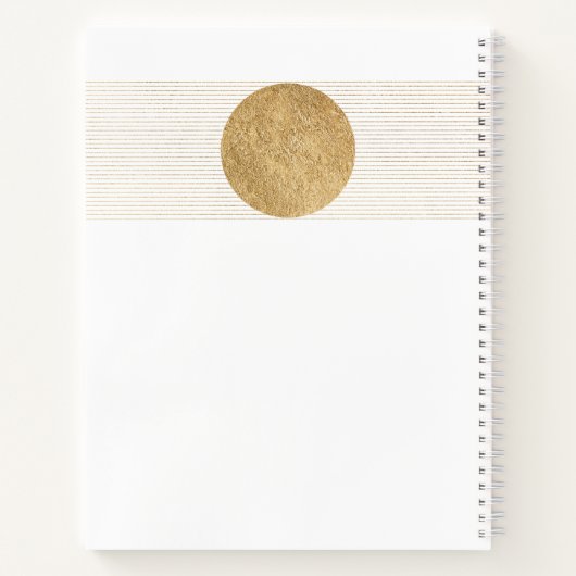 Inspirerend Gezegde Golden Sun aan persoonlijke vo Notitieboek (Achterkant)