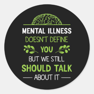 Inspirerend Gift Depressie Geestelijke Gezondheid  Ronde Sticker