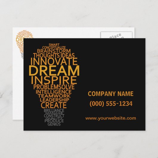 Inspirerend Gloeilamp aangepaste briefkaarten (Voorkant / Achterkant)