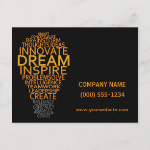 Inspirerend Gloeilamp aangepaste briefkaarten