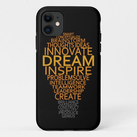 Inspirerend gloeilamp aangepaste iPhone case (Achterkant)