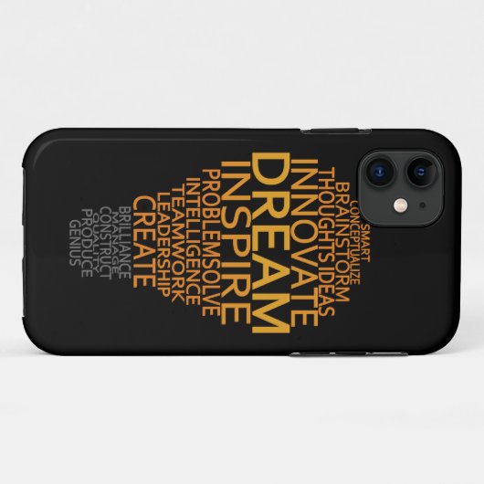 Inspirerend gloeilamp aangepaste iPhone case (Achterkant (horizontaal))