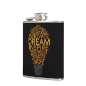 Inspirerend gloeilamp aangepaste kolf heupfles (Links)