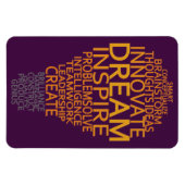 Inspirerend gloeilamp aangepaste magneet (Horizontaal)