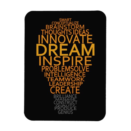 Inspirerend gloeilamp aangepaste magneten (Verticaal)